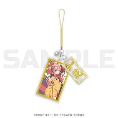 【グッズ-ストラップ】五等分の花嫁 花札柄ストラップチャームセット 一花