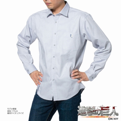 【グッズ-シャツ】進撃の巨人 メンズカジュアルシャツ リヴァイ 2Lサイズ