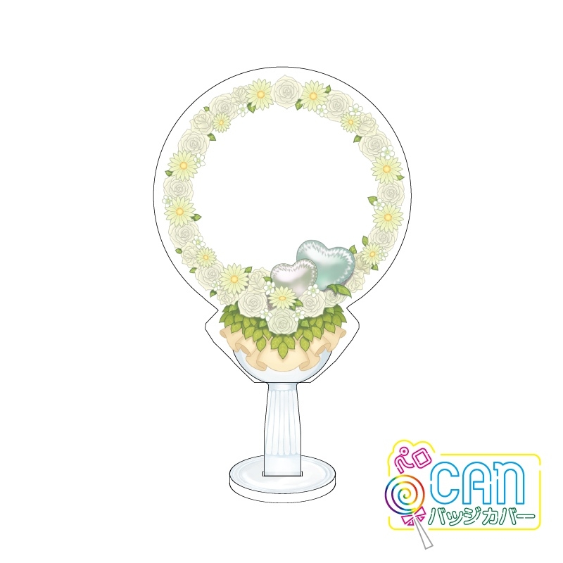 【グッズ-カバーホルダー】フラスタ缶バッジカバー 白推し