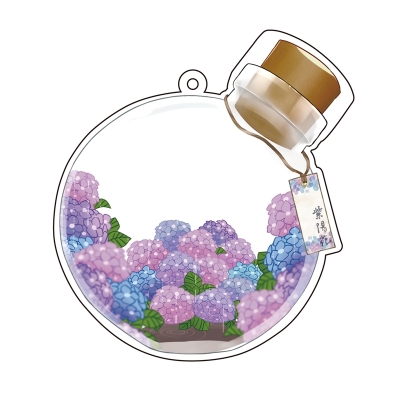 【グッズ-カバーホルダー】ノンキャラ アクリルメイクアップカバー #あじさい