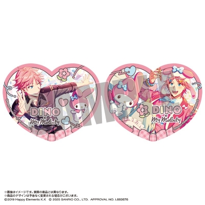 【グッズ-カード】エリオスライジングヒーローズ × サンリオキャラクターズ ぴくりあプレートhologram 3.ディノ・アルバーニ×マイメロディ