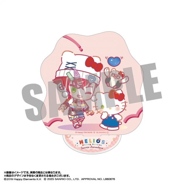 【グッズ-スタンドポップ】エリオスライジングヒーローズ×サンリオキャラクターズ アクリルスタンド 1.鳳アキラ×ハローキティ なかよしポップコーデver.