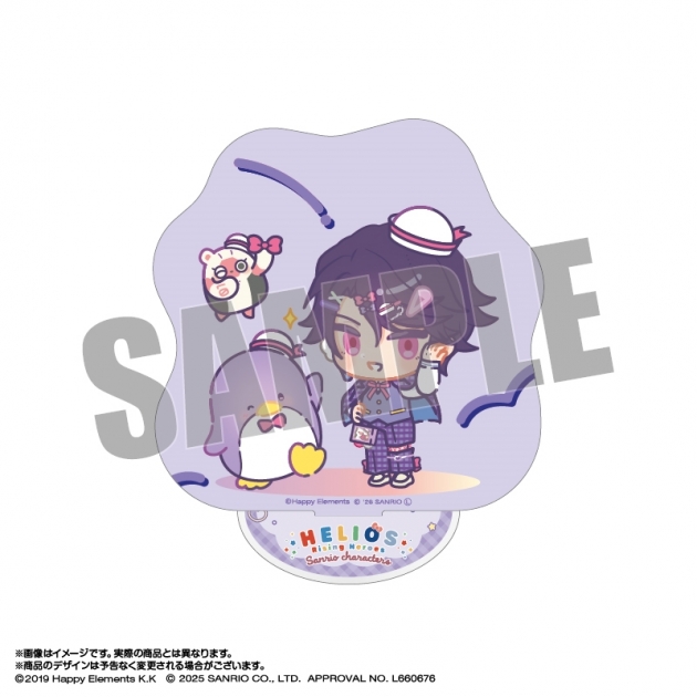 【グッズ-スタンドポップ】エリオスライジングヒーローズ×サンリオキャラクターズ アクリルスタンド 3.ブラッド・ビームス×タキシードサム なかよしポップコーデver.