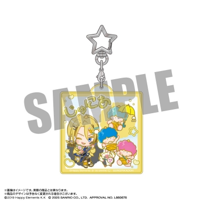 【グッズ-キーホルダー】エリオスライジングヒーローズ×サンリオキャラクターズ おなまえアクリルキーホルダー 9.レオナルド・ライト・Jr×ゴロピカドン なかよしポップコーデver.