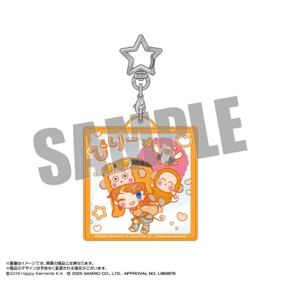 【グッズ-キーホルダー】エリオスライジングヒーローズ×サンリオキャラクターズ おなまえアクリルキーホルダー 14.ビリー・ワイズ×おさるのもんきち なかよしポップコーデver.