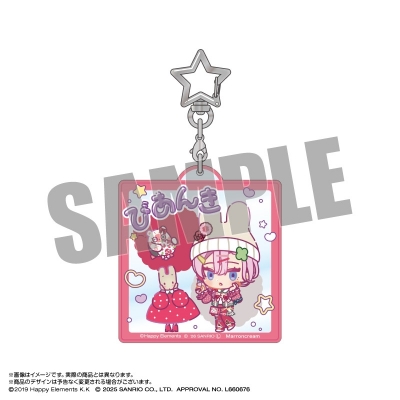 【グッズ-キーホルダー】エリオスライジングヒーローズ×サンリオキャラクターズ おなまえアクリルキーホルダー 20.ビアンキ・ロウ×マロンクリーム なかよしポップコーデver.