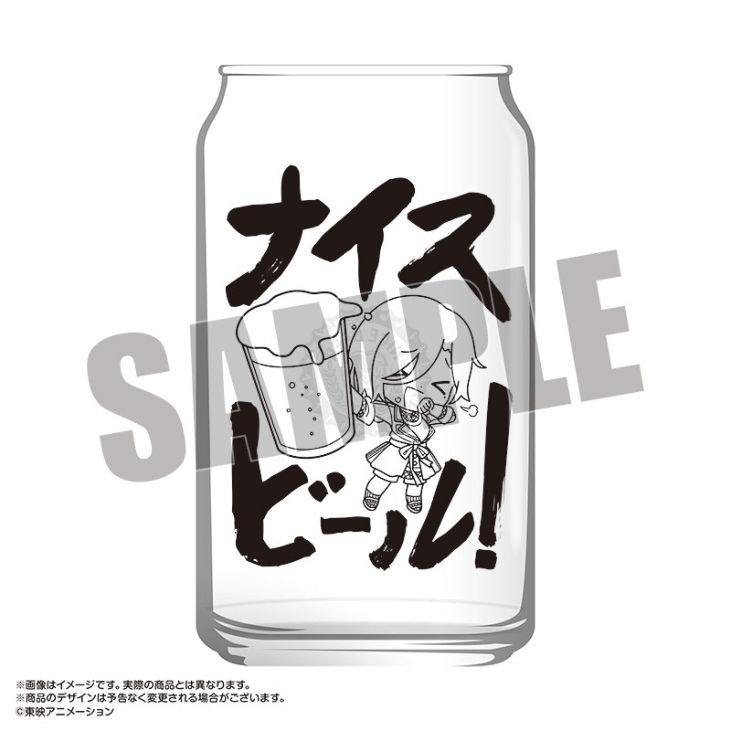 [Good-Tumbler/Glass] Girls Band Cry x HUB Nice Beer! can-shaped glass