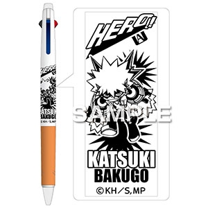 グッズ ボールペン 僕のヒーローアカデミア 抗菌ジェットストリーム3色ボールペン 爆豪勝己 アニメイト