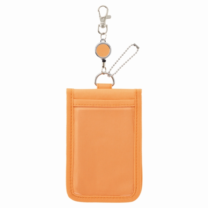 【グッズ-パスケース】ノンキャラ カードスタンドケース アプリコットオレンジ【myfa（ミファ）】