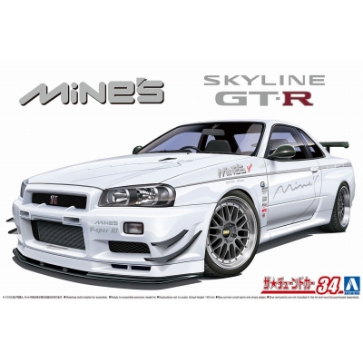 【プラモデル】ザ・チューンドカー No.34 マインズ BNR34 スカイラインGT-R '02(ニッサン) 1/24【再販】