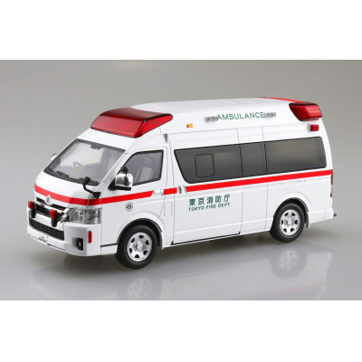 【プラモデル】楽プラ スナップキット No.2-HM トヨタ ハイメディック救急車 1/32