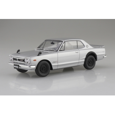 【プラモデル】楽プラ スナップカー No.1-SI KPGC10 スカイラインHT 2000GT-R 1970 シルバー 1/24