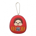 【グッズ-キーホルダー】モンチッチ ラバーマスコット ダルマの画像
