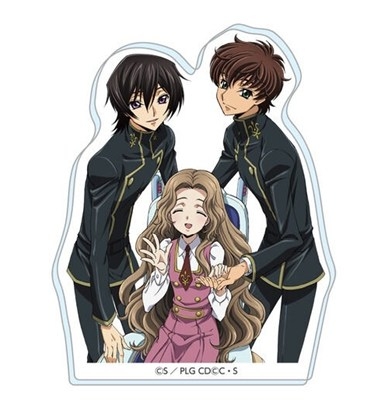 【グッズ-クリップ】コードギアス 反逆のルルーシュ 生徒会報HOPE! アクリルクリップスタンド ルルーシュ&スザク&ナナリー