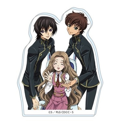 【グッズ-クリップ】コードギアス 反逆のルルーシュ 生徒会報HOPE! アクリルクリップスタンド ルルーシュ&スザク&ナナリー