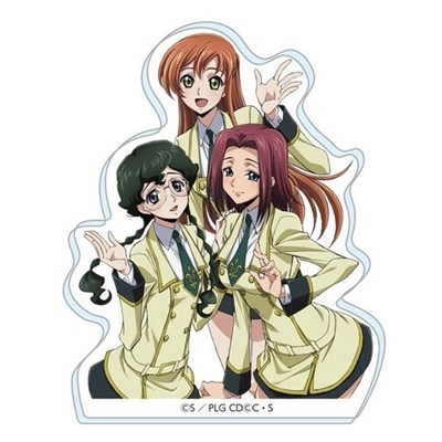 【グッズ-クリップ】コードギアス 反逆のルルーシュ 生徒会報HOPE! アクリルクリップスタンド カレン&シャーリー&ニーナ