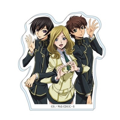 【グッズ-クリップ】コードギアス 反逆のルルーシュ 生徒会報HOPE! アクリルクリップスタンド ルルーシュ&スザク&ミレイ