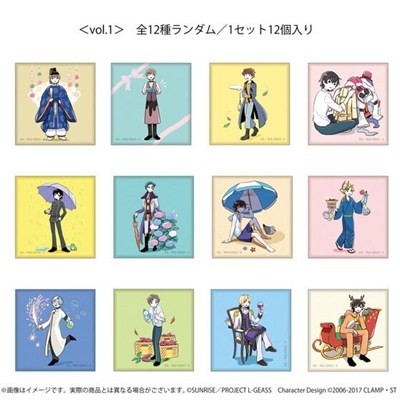 【グッズ-バッチ】コードギアス 反逆のルルーシュ ぷちゆるコードギアスらいふSeason2 スクエア缶バッジ vol.1