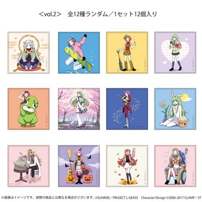 【グッズ-バッチ】コードギアス 反逆のルルーシュ ぷちゆるコードギアスらいふSeason2 スクエア缶バッジ vol.2