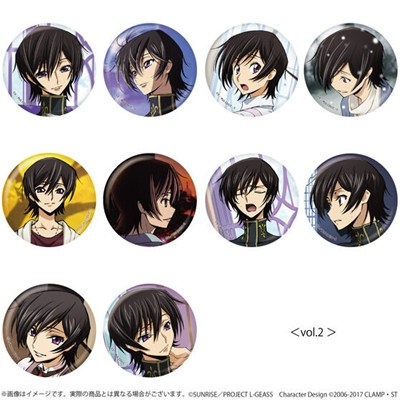 【グッズ-バッチ】コードギアス 反逆のルルーシュ 生徒会報HOPE! ルルーシュオンリー缶バッジvol.2