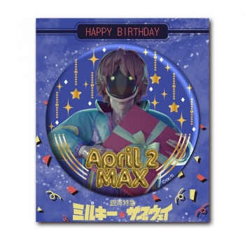 グッズ-バッチ】銀河特急ミルキー☆サブウェイ スタンド付き箔押し缶 