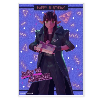 【グッズ-色紙】銀河特急ミルキー☆サブウェイ グリッターアクリル色紙 アカネ【バースデー2026】