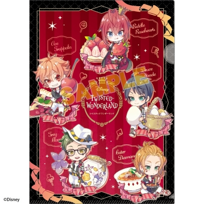 【グッズ-クリアファイル】ディズニー ツイステッドワンダーランド きゃらペコ シングルクリアファイル ハーツラビュル