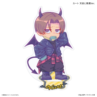 【グッズ-スタンドポップ】銀河特急 ミルキー☆サブウェイ ミニアクリルスタンド カート 天使と悪魔Ver.【アニメイト先行販売】
