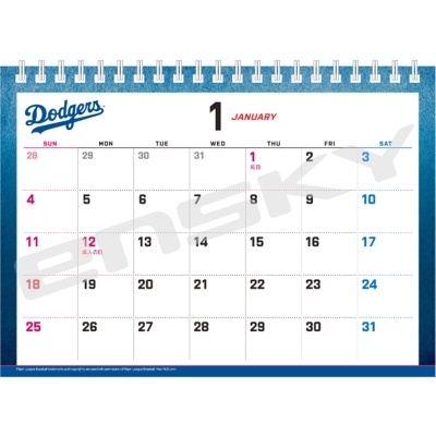 【カレンダー】ロサンゼルス・ドジャース CL-556 2026年 卓上カレンダー