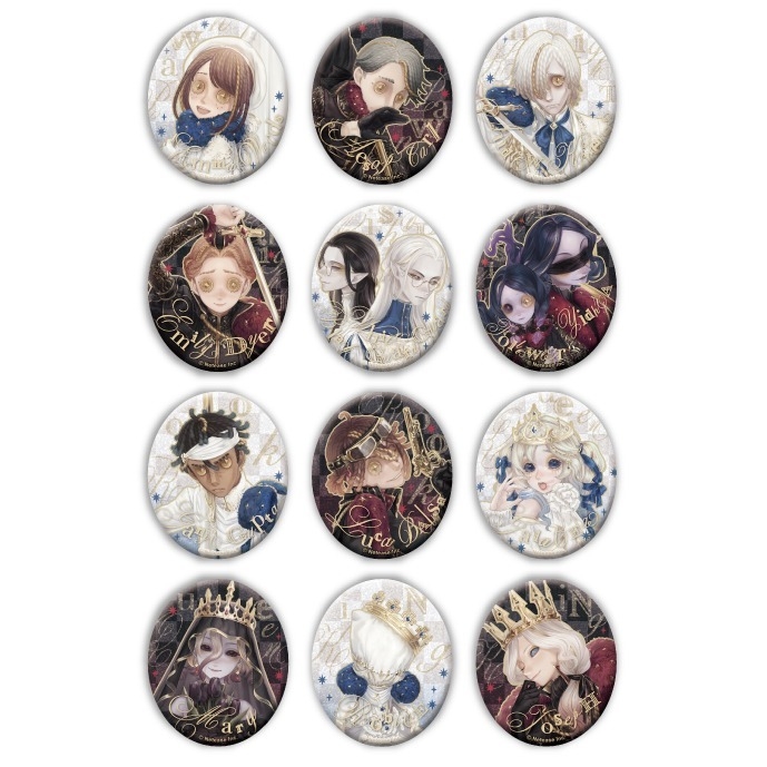 【グッズ-バッチ】Identity V ラメキラカンバッジコレクション-BLACK＆WHITE-【アニメイト限定】