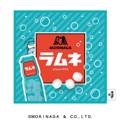 【グッズ-クッション】森永ラムネ もちもちクッション ①スクエア