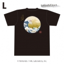 【グッズ-Tシャツ】星のカービィ ふわふ和コレクション Tシャツ プププ三十六景 フロートアイランズ沖浪裏 ③Lサイズの画像