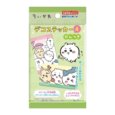 【グッズ-食品】ちいかわ デコステッカー4ガムつき