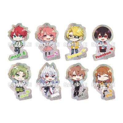 【グッズ-食品】カラフルピーチ キャラカットステッカーガム ときめきレインボー
