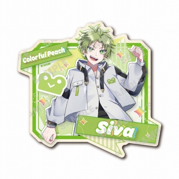 グッズ-ステッカー】カラフルピーチ トラベルステッカー シヴァ② 