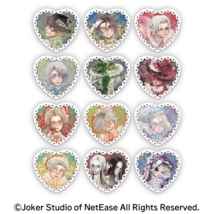【グッズ-バッチ】Identity V 第五人格 ラメキラハートカンバッジコレクション【アニメイト限定】