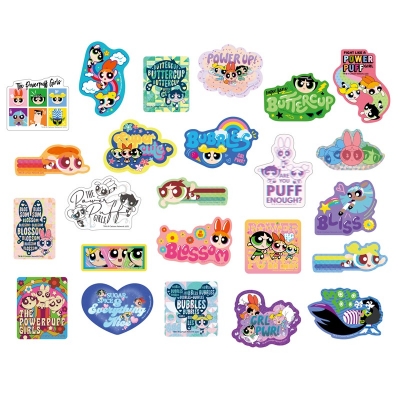 【グッズ-ステッカー】パワーパフガールズ ニコいりステッカー
