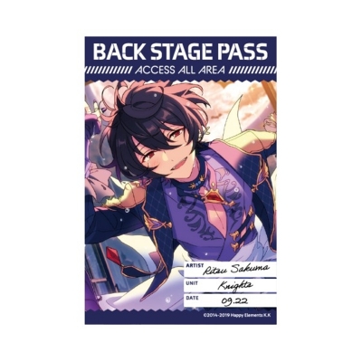 【グッズ-ステッカー】あんさんぶるスターズ!! バックステージPASS風ステッカー 45.朔間凛月