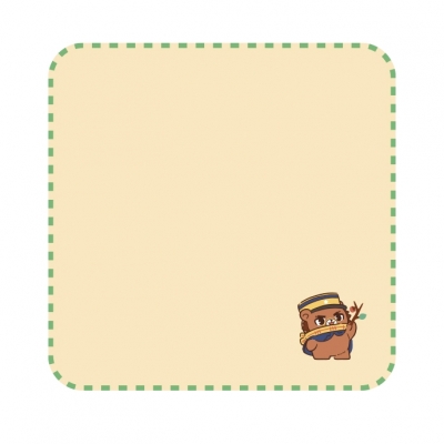 【グッズ-ハンカチ】ゴールデンカムイ どうぶつフォーゼ-はらっぱ- タオルハンカチ1.杉元佐一