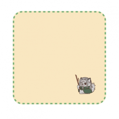 【グッズ-ハンカチ】ゴールデンカムイ どうぶつフォーゼ-はらっぱ- タオルハンカチ5.土方歳三