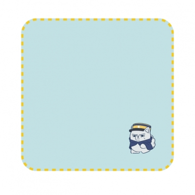 【グッズ-ハンカチ】ゴールデンカムイ どうぶつフォーゼ-はらっぱ- タオルハンカチ8.月島軍曹
