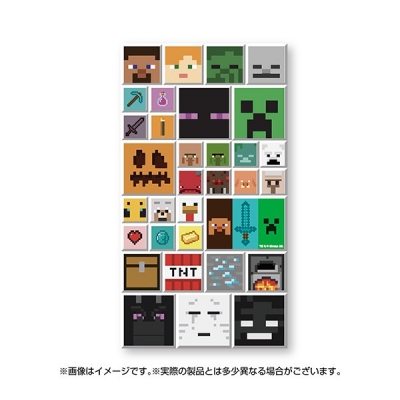 【グッズ-シール】MINECRAFT マインクラフト ぺたかくシール ①Face Party!
