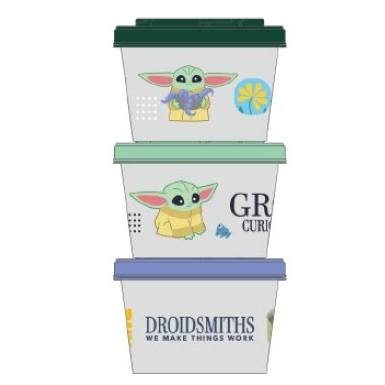【グッズ-ランチBOX】マンダロリアン&グローグー ジョイント式薄肉保存容器3Pセット