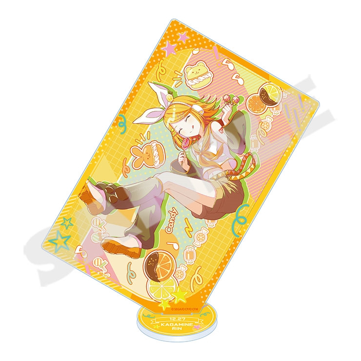【グッズ-スタンドポップ】プロジェクトセカイ カラフルステージ! feat. 初音ミク Anniversary/Birthdayイラスト2023-2024 カード型アクリルスタンド 鏡音リン