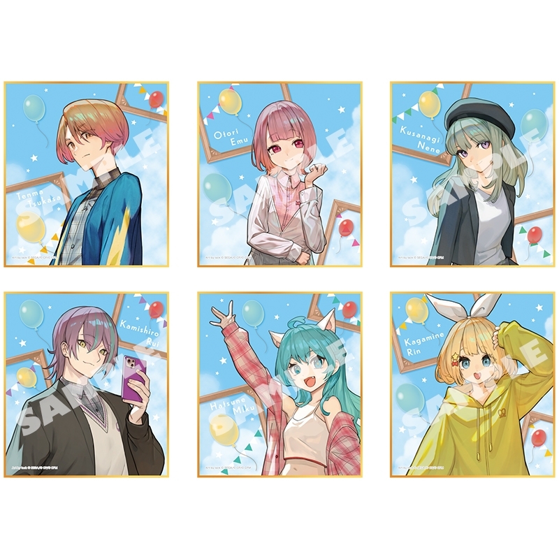 【グッズ-色紙】プロジェクトセカイ カラフルステージ！ feat. 初音ミク イラストレーターコラボ ミニ色紙コレクション ワンダーランズ×ショウタイム（全6種）