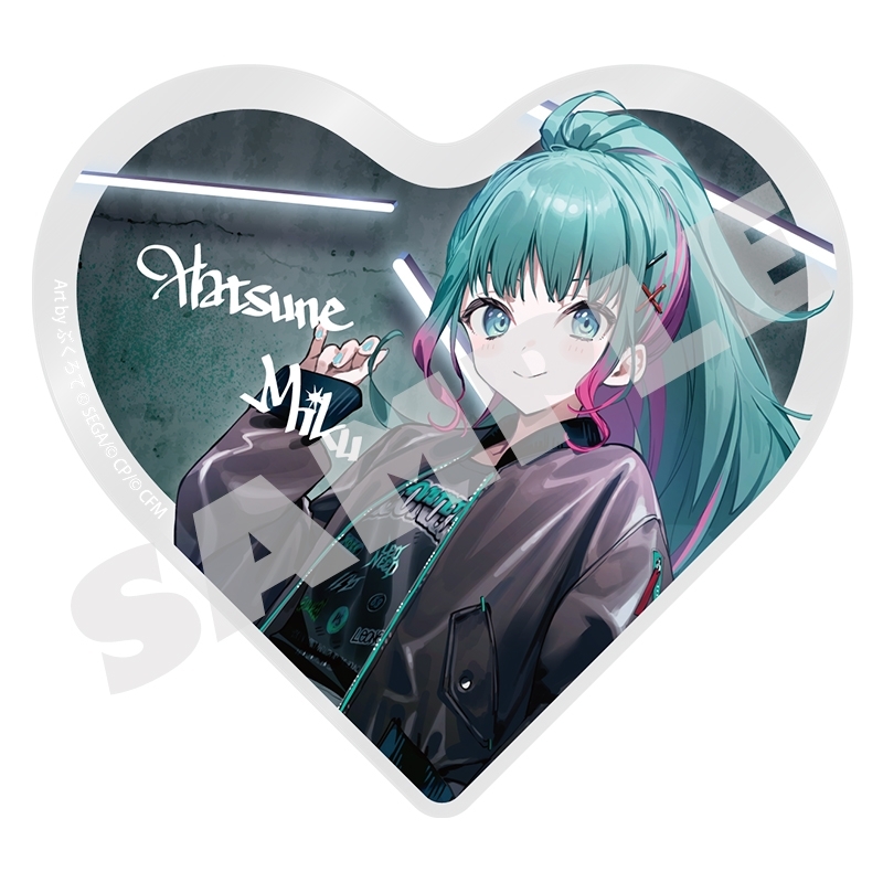 【グッズ-置きもの】プロジェクトセカイ カラフルステージ！ feat. 初音ミク イラストレーターコラボ ハート型アクリルブロック 教室のセカイの初音ミク