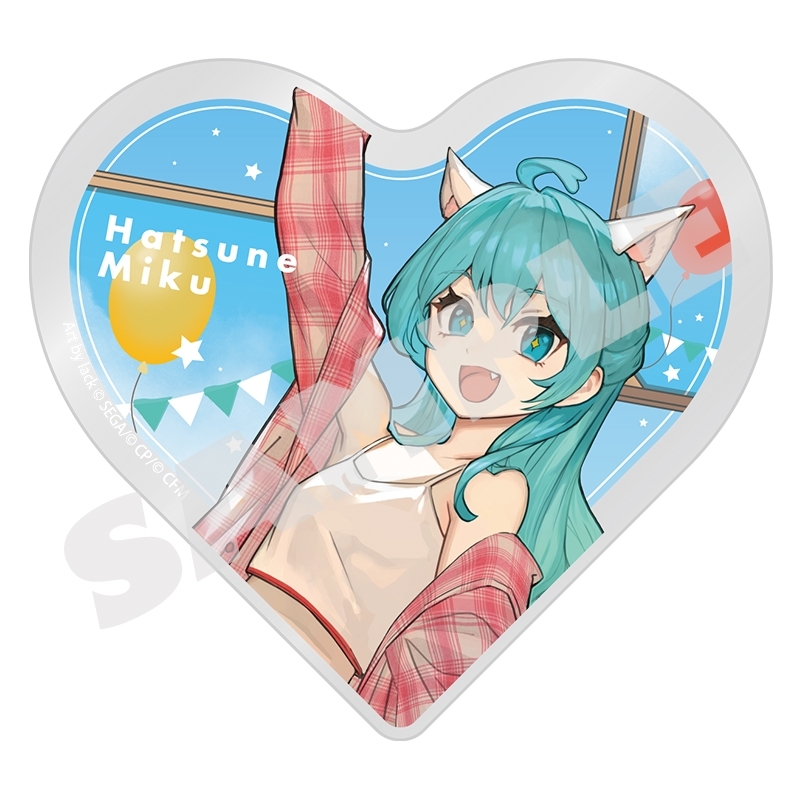 【グッズ-置きもの】プロジェクトセカイ カラフルステージ！ feat. 初音ミク イラストレーターコラボ ハート型アクリルブロック ワンダーランドのセカイの初音ミク