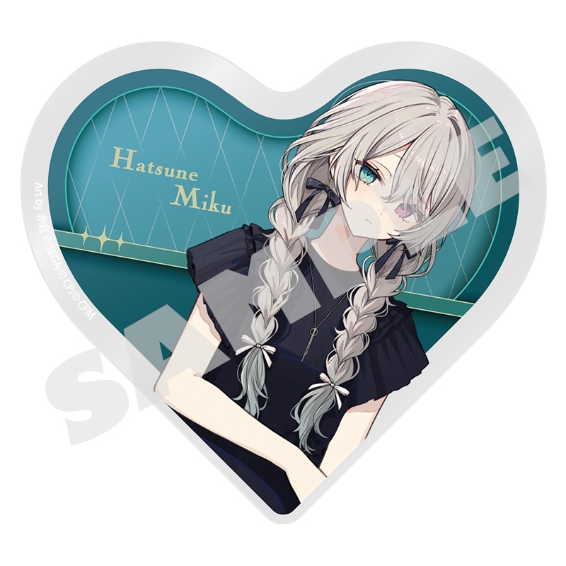 【グッズ-置きもの】プロジェクトセカイ カラフルステージ！ feat. 初音ミク イラストレーターコラボ ハート型アクリルブロック 誰もいないセカイの初音ミク