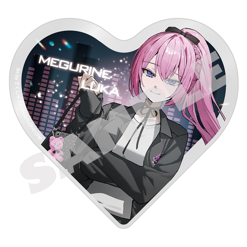 【グッズ-置きもの】プロジェクトセカイ カラフルステージ！ feat. 初音ミク イラストレーターコラボ ハート型アクリルブロック ストリートのセカイの巡音ルカ