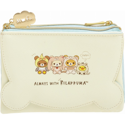 【グッズ-ポーチ】リラックマ ウェットティッシュケース付ミニポーチ あなたのちいさなかぞく
